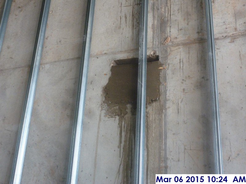 pour concrete at Elevator 1,2,3 pocket 2nd floor Facing East